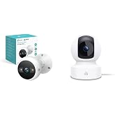 Kasa Smart 4MP 2K Security Camera Outdoor Wired &amp; Pan/Tilt Smart Security Camera, 1080p HD Dog Camera 2.4GHz with Night Vision, Motion Detection