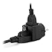 European Plug Adapter by Yubi Power 2 in 1 Universal Travel Adapter with 2 Universal Outlets - 2 Pack - Black - Shucko Type E / F for France, Germany, Spain, Sweden, Turkey, Ukraine and More!