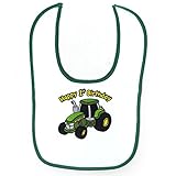 Party Destination 164113 John Deere 1st Birthday Bib White-Green