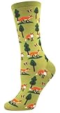 Socksmith Women's Socks Foxes Crew Fern 1pair