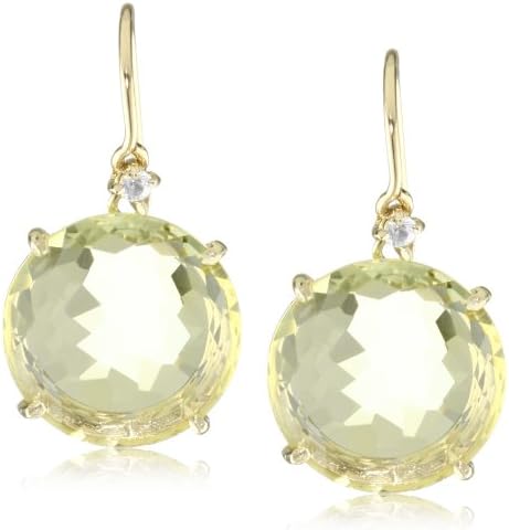 Kalan by Suzanne Kalan Round Lemon Quartz Earrings