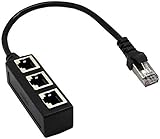 KOROMU RJ45 Ethernet Splitter Cable,RJ45 1 Male to