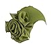 Womens Great Hats,Women Ladies Retro Big Flowers Hat Turban Brim Hat Cap Pile (Army Green, Large)