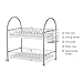NEX Dish Rack Stainless Steel Two Tier Draining Rack Rustless Storage Rack with Chopstick Holder(D003)