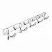 OUNONA Wall Mount Hook Rack, Stainless Steel Coat Rack Coat Hooks with 5 Heavy Duty Hanger Hooks,Hook Rail for Towel Bag Clothes,17.32-Inch