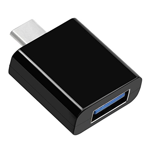 EXCELLENT 1 Pack Reversible Design Hi-speed Micro USB 3.1 Type C Male to Standard Type A USB 3.0 Female Adapter Converter Connector for Apple New Macbook 12 Inch, Nokia N1, Tablet, Mobile Phone and Other Type-C Supported Devices-black