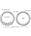 YOVORO 16G 2PCS 316L Stainless Steel Nose Rings Hoop Septum Clicker Ring Cartilage Tragus Piercing 8MM SI