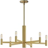 Emana - 6 Light Chandelier-11.75 Inches Tall and 25.5 Inches Wide-Natural Aged Brass Finish