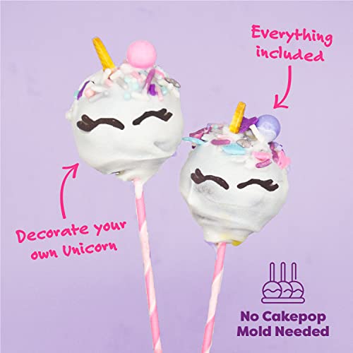 KIDSTIR Unicorn Cake Pop Kit DIY Kit for Kids, with PreMeasured