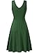 FENSACE Womens Sleeveless Scoop Neck Summer Beach Midi A Line Tank Dress, Green, Medium