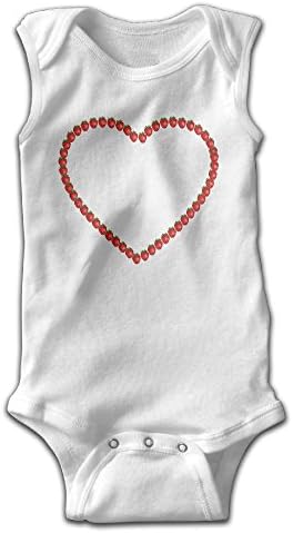 ROSE MAGEE Strawberry Heart Unisex Baby Sleeveless Fashionable Infant Bodysuit Rompers Climbing Clothes Playsuit Outfits Clothes Onesie