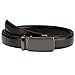 KingMoore Men's Genuine Leather Ratchet Dress Belt With Automatic Buckle (Up to 45” Waist, Black1)