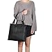 Tote Handbags,Women Work Handbag Fashion PU Leather Tote Bag by Sunny Snowy (8018-black-N)