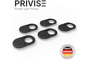 Privise Webcam Cover – 5 Pack – Made in Germany – Ultra-Thin Privacy Slider – Protects Laptop & Smartphone Cameras – Durable 