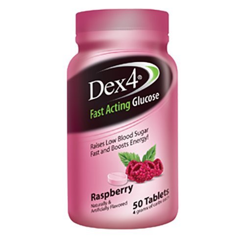 Dex4 Glucose Tablets, Raspberry 50 tabs by Dex 4