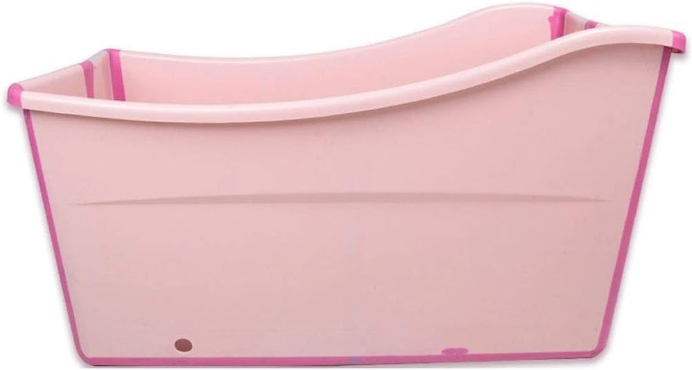 Wandun Foldable Bath Kids Portable Folding Bathtub Portable Collapsible Bathtubs, Comfortable Folding Children Home Bath Tub Adult Bathtub, 2 Colors (Pink/Blue), 98 * 56 * 50cm (Color : Pink)