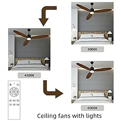 Obabala 52'' Ceiling Fan with Lights Remote Control