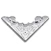 SNNplapla Vintage White Silver Edge Guard Case Book Scrapbook Album Jewelry Box Corner Decorative Box Table Cabinet Trunk Protector Solid Metal Furniture 12 pcs