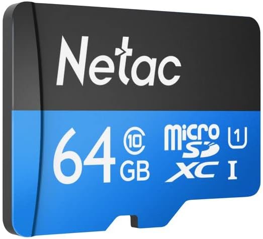 Netac P500 64GB UHS-1 U1 microSDHC Card with SD Adapter 80MB/s