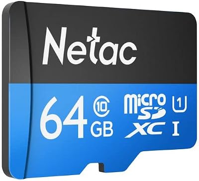 Netac P500 64GB UHS-1 U1 microSDHC Card with SD Adapter 80MB/s