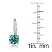 Bria Lou 925 Sterling Silver 6mm Round December Birthstone Color Leverback Drop Earrings Made with Swarovski Crystals