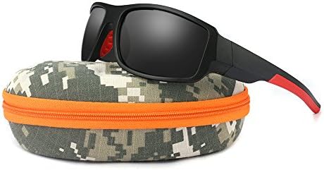 Polarized Black Sports Sunglasses for Men's Fishing Hunting Boating Sun Glasses