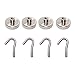 Wsky Strong 65LB Neodymium Magnetic Hooks Set of 4 and Bonus 12 Pound Hook - Great For Your Refrigerator And Other Magnetic Surfaces