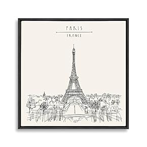 signwin Framed Canvas Wall Art Travel Architecture Sketch...