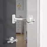 SAFELON Baby Safety Door Finger Pinch Guard White Adjustable Door Latch view 1