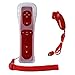 Bestseller2888 Nunchuck and Remote Controller for Nintendo Wii With Protective Silicone Case RED