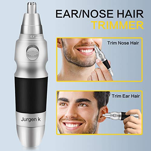 Nose Hair Trimmer - Jurgen K Professional Painless Nose and Ear Hair Trimmer Clipper Removal for Men&Women, Battery Operated, Mute Motor, Double-Edge Stainless Steel Blades - Thumbnail 3