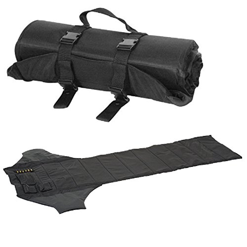 Ultimate Arms Gear Black Deluxe Roll Up Shooter's Shooting Sniper Hunting Protective Padded Mat with Ammo Shell Cartridge Bullet Holder & Pocket Pouches - Thumbnail 5