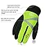 Vgo... 2-Pairs -4℉ or above 3M Thinsulate C100 Lined High Dexterity Touchscreen Synthetic Leather Winter Warm Work Gloves, Waterproof Insert (Size XL, Black, Fluorescent Green, SL8777FW)