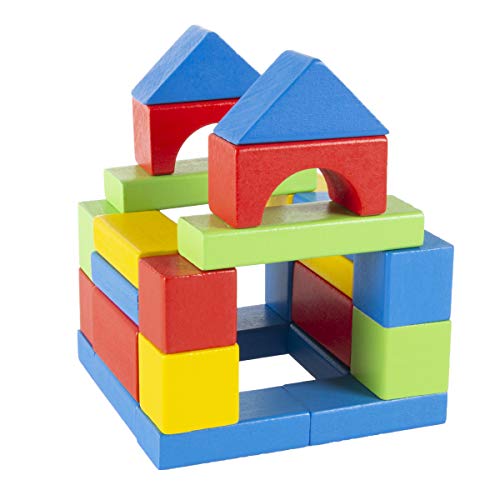 image for Hey! Play! (HEYP0 80-Z0017061006 Wooden Blocks-Classic Building Set wi