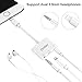 Compatible Dual 3.5 mm Headphone Jack Adapter, 3 in 1 Aux Audio Headphone Jack Adapter with Music Charge Cable Charger Connector Applicable for iPhone 10 x / 7/7 Plus / 8/8 Plusthumb 3