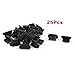 SODIAL(R) 25 Pcs Anti Dust Black Soft Plastic Dock Cover Micro USB Port Ear Jack