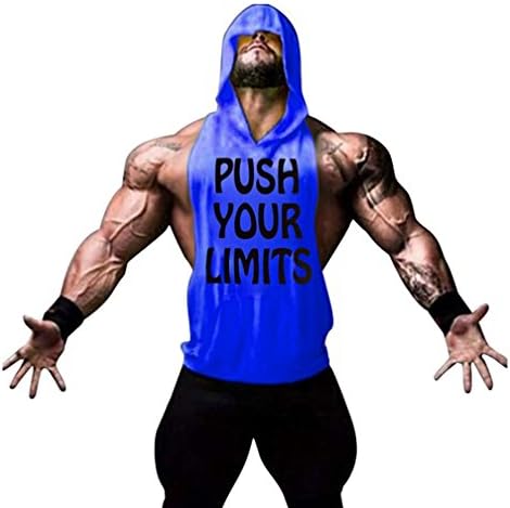 Befox Mens Bodybuilding Gym Workout Muscle Stringer Vest Sleeveless Hooded Tank Top