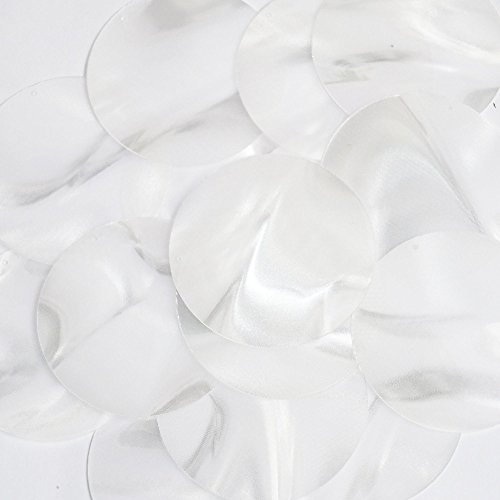 Sequin Round 2 inch Raw Silk Crystal. Illusion. Loose Paillettes. Made in USA. Large for display, accents, applique, arts, crafts, and embellishment.