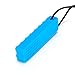 Chew Brick Sensory Chewing Necklace - 1-Pack Blue - Chewelry for Autism & Oral Motor Special Needs Kids - Calming Textured Chewy Stick Helps Girls & Boys with Biting Teething - by Solace (Age 5+)