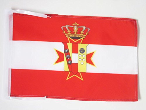 Grand Duchy Of Tuscany Table Flag 5'' X 8'' - Granducato Di Toscana Desk Flag 21 X 14 Cm - Black Plastic Stick And Base - AZ FLAG