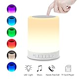 Aufitker Bluetooth Speaker, Portable Wireless Bluetooth Speaker with LED Table Lamp / Night Light, Smart Touch LED Mood Lamp, TF Card / AUX Supported