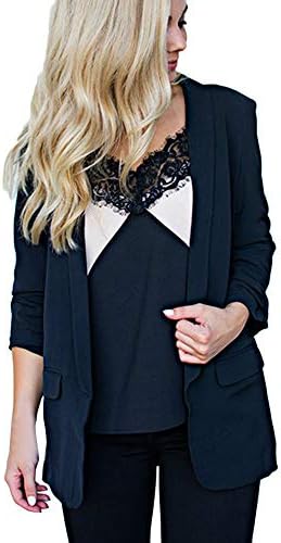 Women Cardigan Musheng Womens Solid Open Front Cardigan Long Sleeve Blazer Casual Jacket Coat