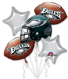 Philadelphia Eagles Football Balloon Bouquet Nfl Team Party