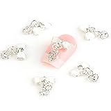 350buy 10pcs Bow Tie Heart Alloy 3D Rhinestone Nail Art Slice DIY Decoration