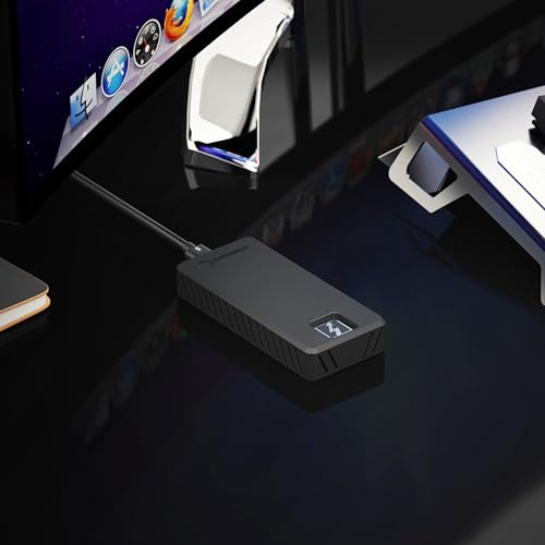 SABRENT Rocket XTRM 5 4TB Thunderbolt 5 Portable SSD, 80Gbps Connection, Up to 64Gbps Transfer, Compatible with TB4 TB3 USB4 USB 3.2 20Gbps 10Gbps 5Gbps, Rugged Aluminum and Silicone (SB-XTM5-4TB)