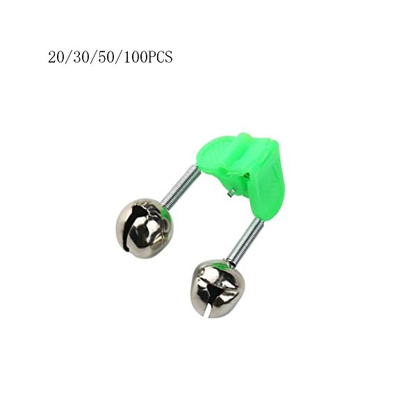 Sportsvoutdoors-203050100Pcs-Fishing-Alarm-BellsDual-Alert-Clip-Style-Suitable-For-All-Kinds-of-Sea-Rod