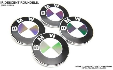 Bimmian ROUAA2759 Colored Roundel Emblems- 7 Piece Kit For Any BMW- 9pcs for Z3-Z4- Iridescent- Purple-Gold
