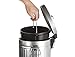 AMG and Enchante Accessories, Round Waste Bin, 5L Garbage Trash Can with Step Foot Pedal, WB07V GAL, Galvanized Steel