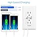 Smart WiFi Wall Outlet,Independently Controllable Top & Bottom Outlets, Works with Alexa Dot Echo Plus Google Assistant IFTTT,Duplex Receptacle,No Hub Required