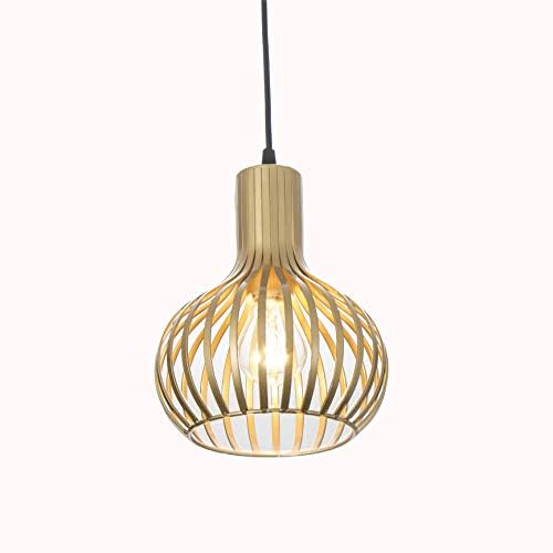Retro Style Gold Metel Pendant Lighting, E27 Gold cage lampshade